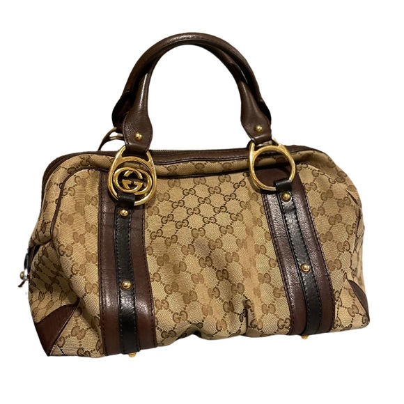 Gucci Monogram Interlocking Icon Boston Bag - Picture 1 of 4